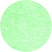 Round Solid Emerald Green Modern Rug, con2598emgrn