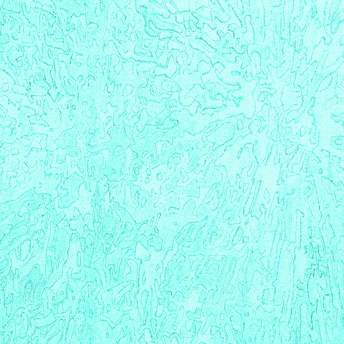 Square Machine Washable Solid Turquoise Modern Area Rugs, wshcon2598turq