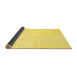 Sideview of Solid Yellow Modern Rug, con2598yw