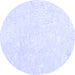 Round Solid Blue Modern Rug, con2598blu