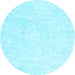 Round Solid Light Blue Modern Rug, con2598lblu