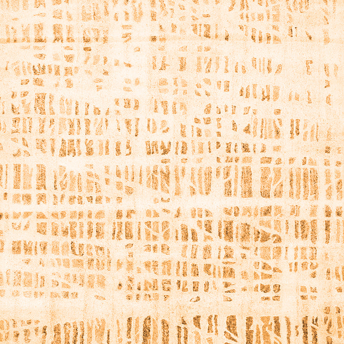 Round Machine Washable Solid Orange Modern Area Rugs, wshcon2599org