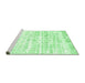 Sideview of Machine Washable Solid Emerald Green Modern Area Rugs, wshcon2599emgrn