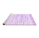 Sideview of Machine Washable Solid Purple Modern Area Rugs, wshcon2599pur