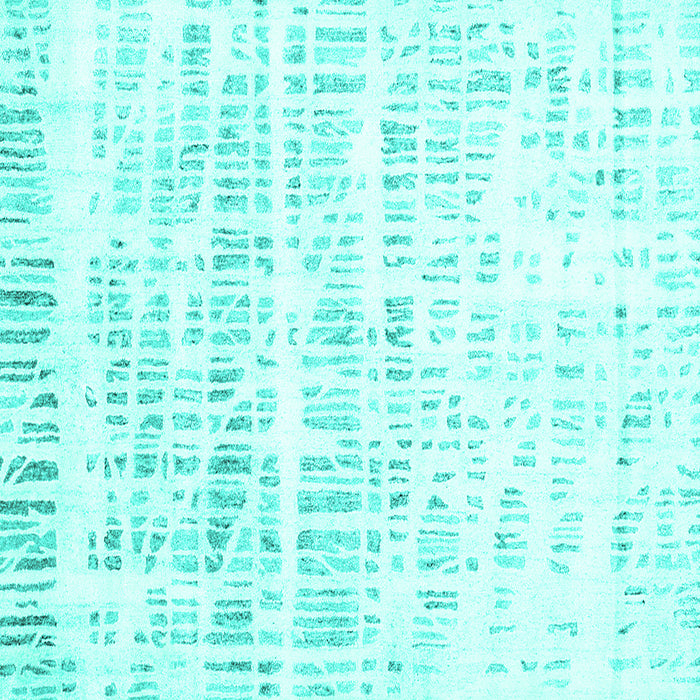 Square Solid Turquoise Modern Rug, con2599turq