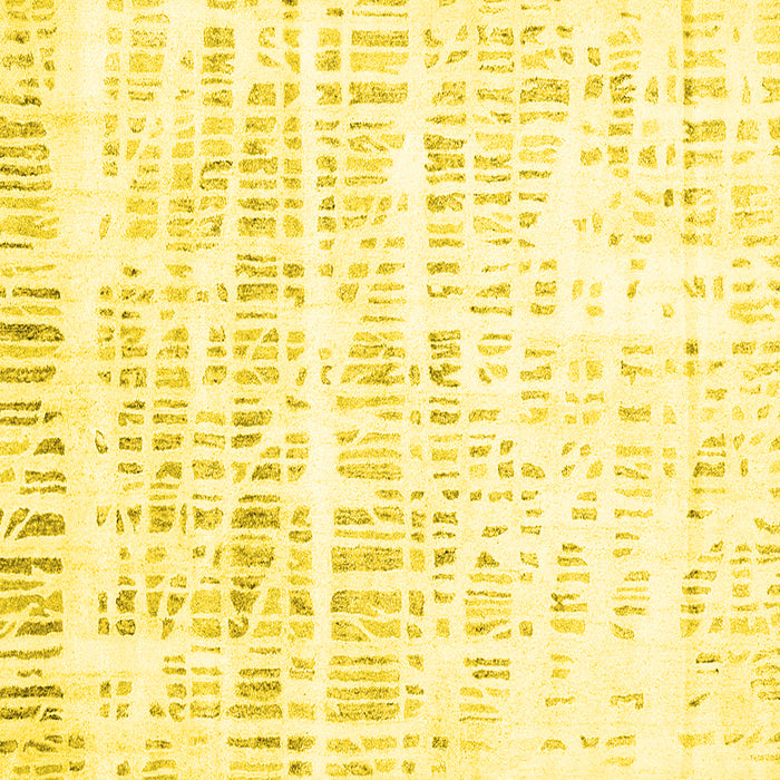 Square Solid Yellow Modern Rug, con2599yw