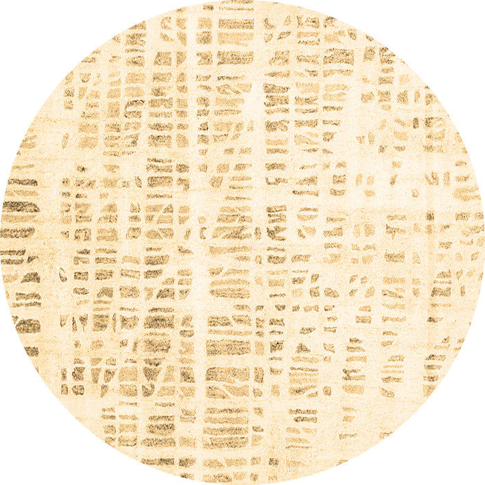 Round Machine Washable Solid Brown Modern Rug, wshcon2599brn