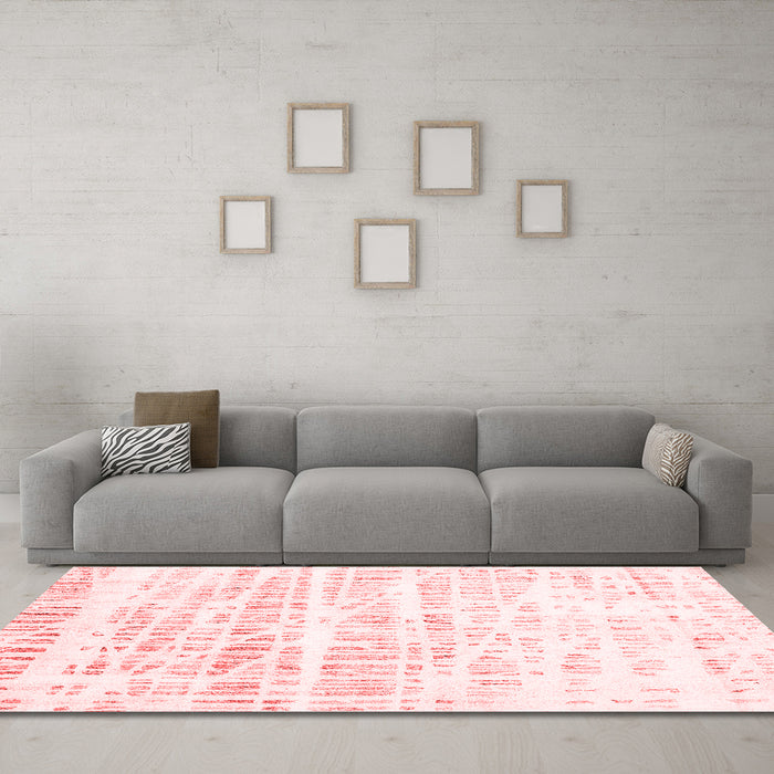 Modern Red Washable Rugs