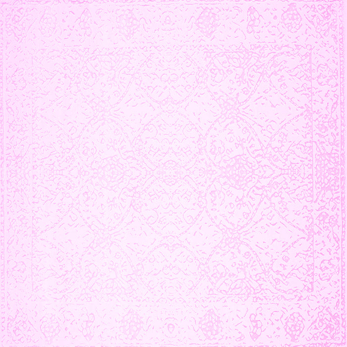 Square Solid Pink Modern Rug, con259pnk