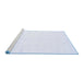 Sideview of Machine Washable Solid Blue Modern Rug, wshcon259blu