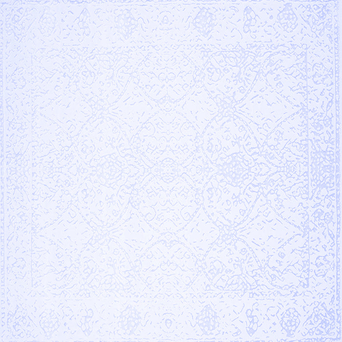 Square Solid Blue Modern Rug, con259blu