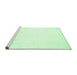 Sideview of Machine Washable Solid Emerald Green Modern Area Rugs, wshcon259emgrn