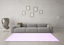 Machine Washable Solid Purple Modern Area Rugs in a Living Room, wshcon259pur
