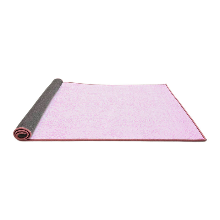 Sideview of Solid Pink Modern Rug, con259pnk