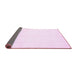 Sideview of Solid Pink Modern Rug, con259pnk
