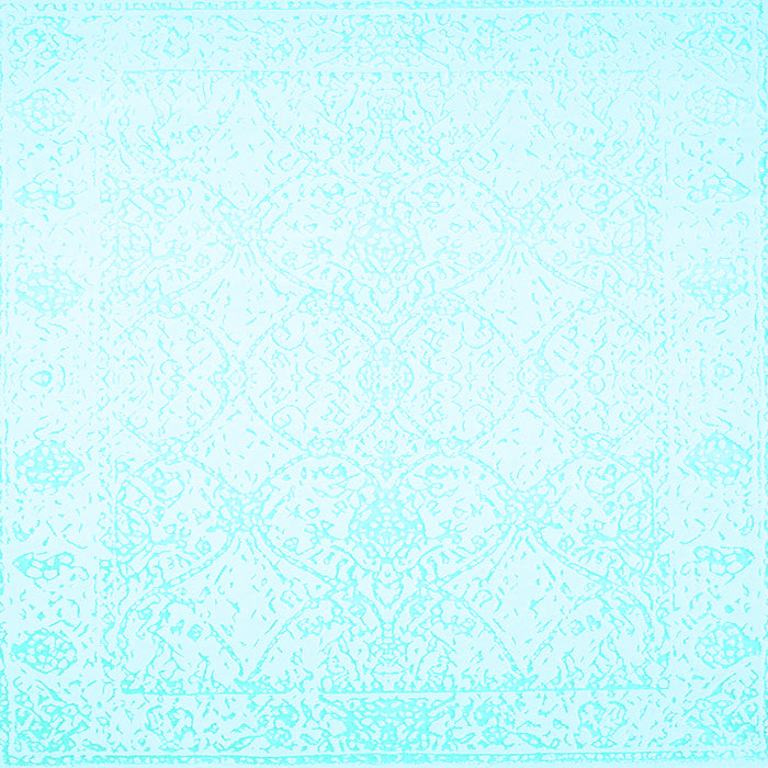 Square Solid Light Blue Modern Rug, con259lblu