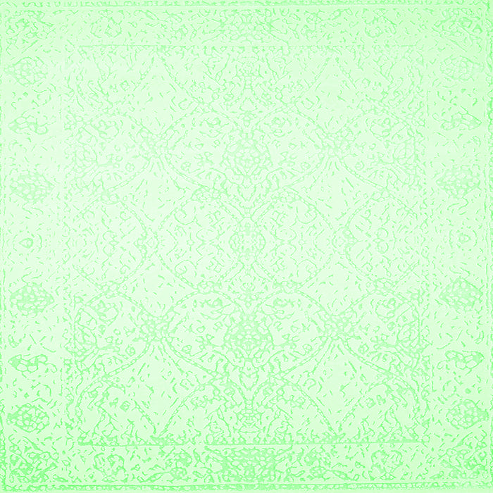 Serging Thickness of Solid Green Modern Rug, con259grn