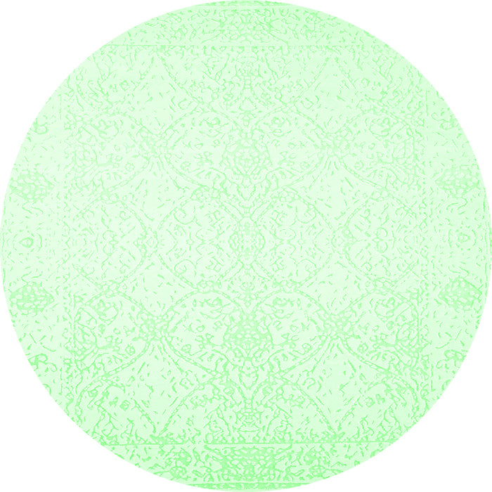 Round Solid Emerald Green Modern Rug, con259emgrn