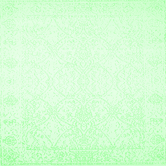 Square Solid Emerald Green Modern Rug, con259emgrn