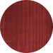 Round Abstract Brown Contemporary Rug, con25brn