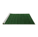 Sideview of Machine Washable Abstract Emerald Green Contemporary Area Rugs, wshcon25emgrn