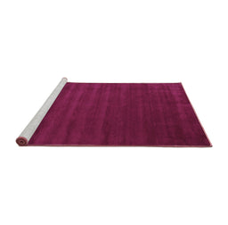 Sideview of Machine Washable Abstract Purple Contemporary Area Rugs, wshcon25pur