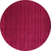 Round Abstract Pink Contemporary Rug, con25pnk