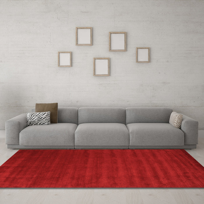 Machine Washable Abstract Orange Contemporary Area Rugs in a Living Room, wshcon25org