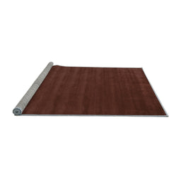 Sideview of Machine Washable Abstract Light Blue Contemporary Rug, wshcon25lblu