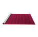 Sideview of Machine Washable Abstract Pink Contemporary Rug, wshcon25pnk