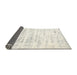 Thickness of Contemporary Gray Solid Rug, con2600