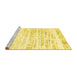 Sideview of Machine Washable Solid Yellow Modern Rug, wshcon2600yw