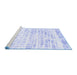 Sideview of Machine Washable Solid Blue Modern Rug, wshcon2600blu