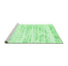 Sideview of Machine Washable Solid Emerald Green Modern Area Rugs, wshcon2600emgrn