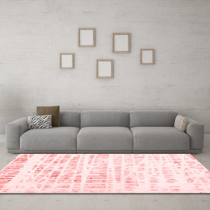 Modern Red Washable Rugs