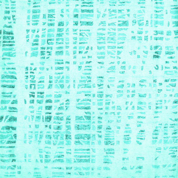 Square Solid Turquoise Modern Rug, con2600turq