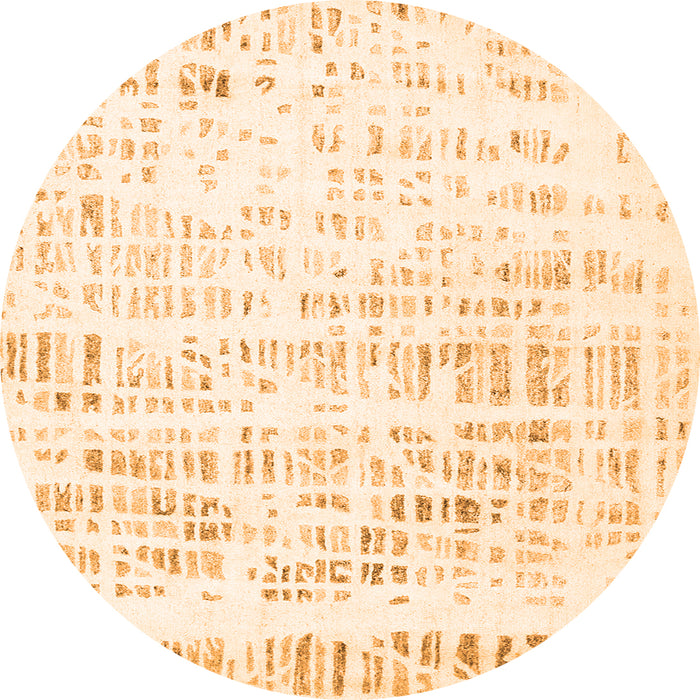 Square Solid Orange Modern Rug, con2600org
