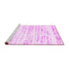 Sideview of Machine Washable Solid Pink Modern Rug, wshcon2600pnk