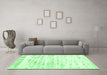 Machine Washable Solid Emerald Green Modern Area Rugs in a Living Room,, wshcon2600emgrn