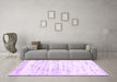 Machine Washable Solid Purple Modern Area Rugs in a Living Room, wshcon2600pur