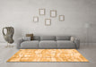 Machine Washable Abstract Orange Contemporary Area Rugs in a Living Room, wshcon2601org