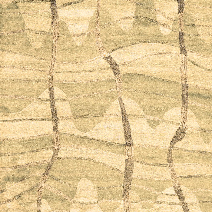 Machine Washable Abstract Brown Contemporary Rug, wshcon2601brn