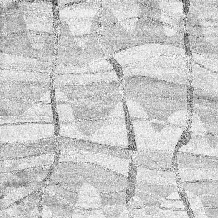 Abstract Gray Contemporary Rug, con2601gry