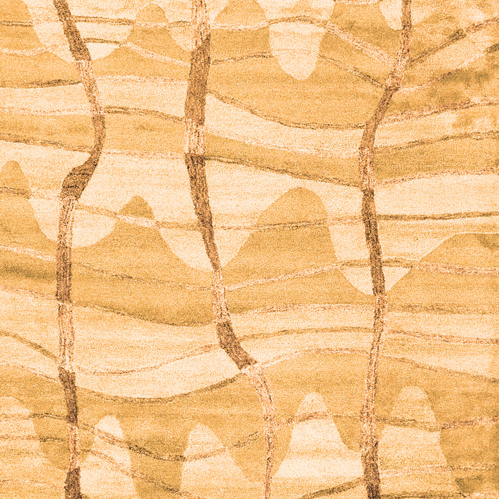 Abstract Orange Contemporary Rug, con2601org