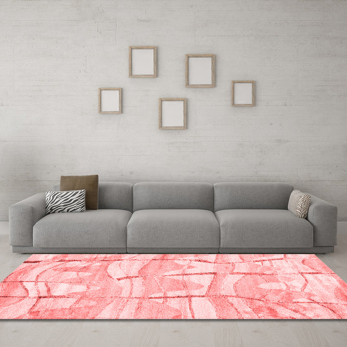 Contemporary Red Washable Rugs