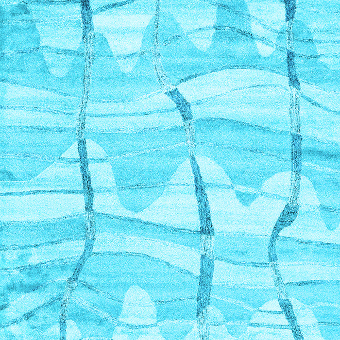 Abstract Light Blue Contemporary Rug, con2601lblu