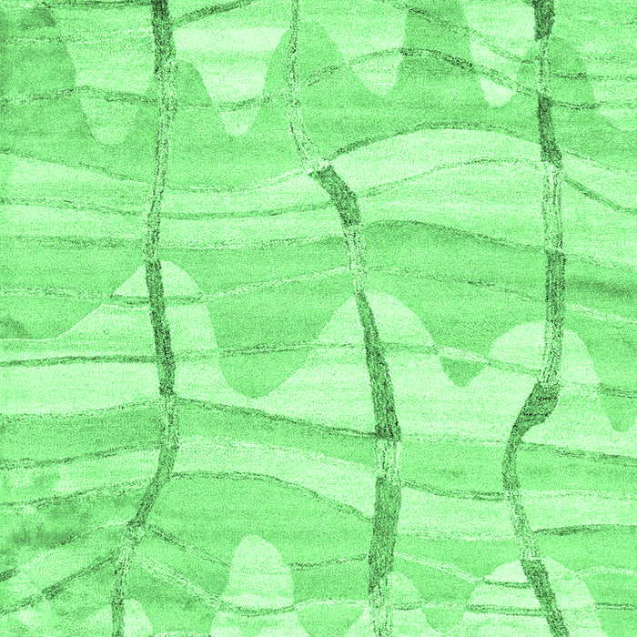 Machine Washable Abstract Emerald Green Contemporary Area Rugs, wshcon2601emgrn