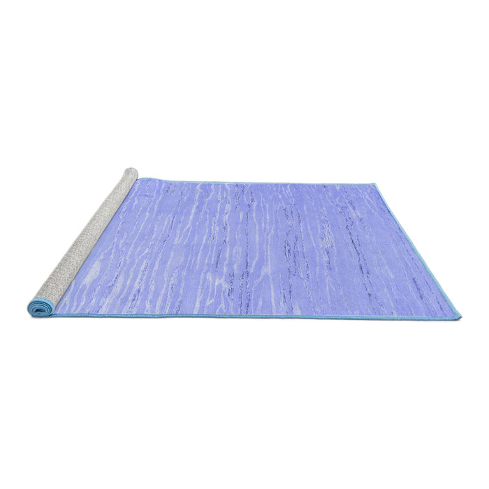 Sideview of Machine Washable Abstract Blue Contemporary Rug, wshcon2602blu