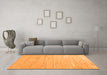 Machine Washable Abstract Orange Contemporary Area Rugs in a Living Room, wshcon2602org