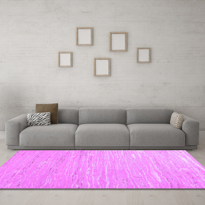 Machine Washable Abstract Purple Contemporary Area Rugs in a Living Room, wshcon2602pur